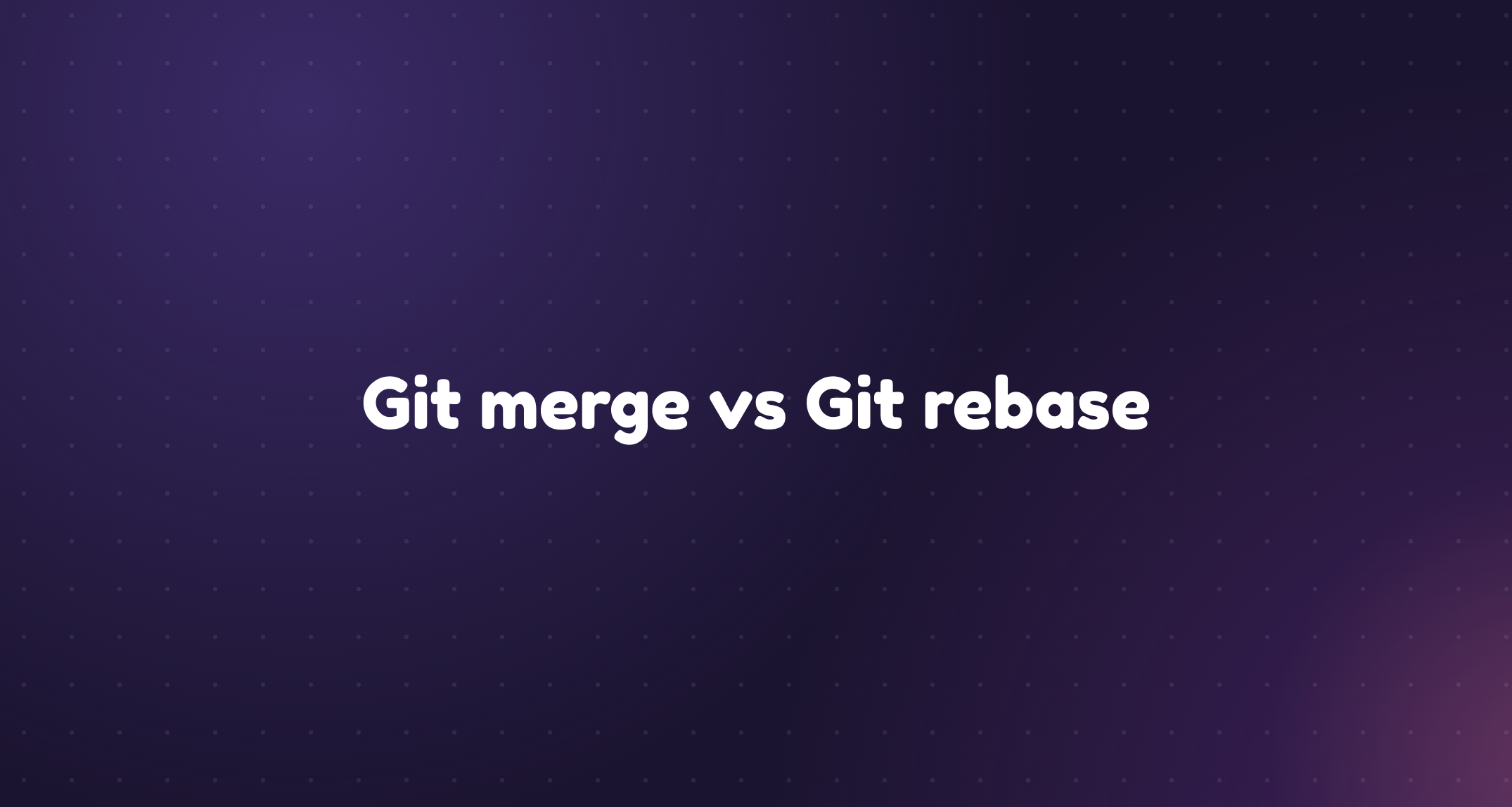 The same feature branch integrated two ways, one showing a merge commit joining two lines and one showing a single linear history
