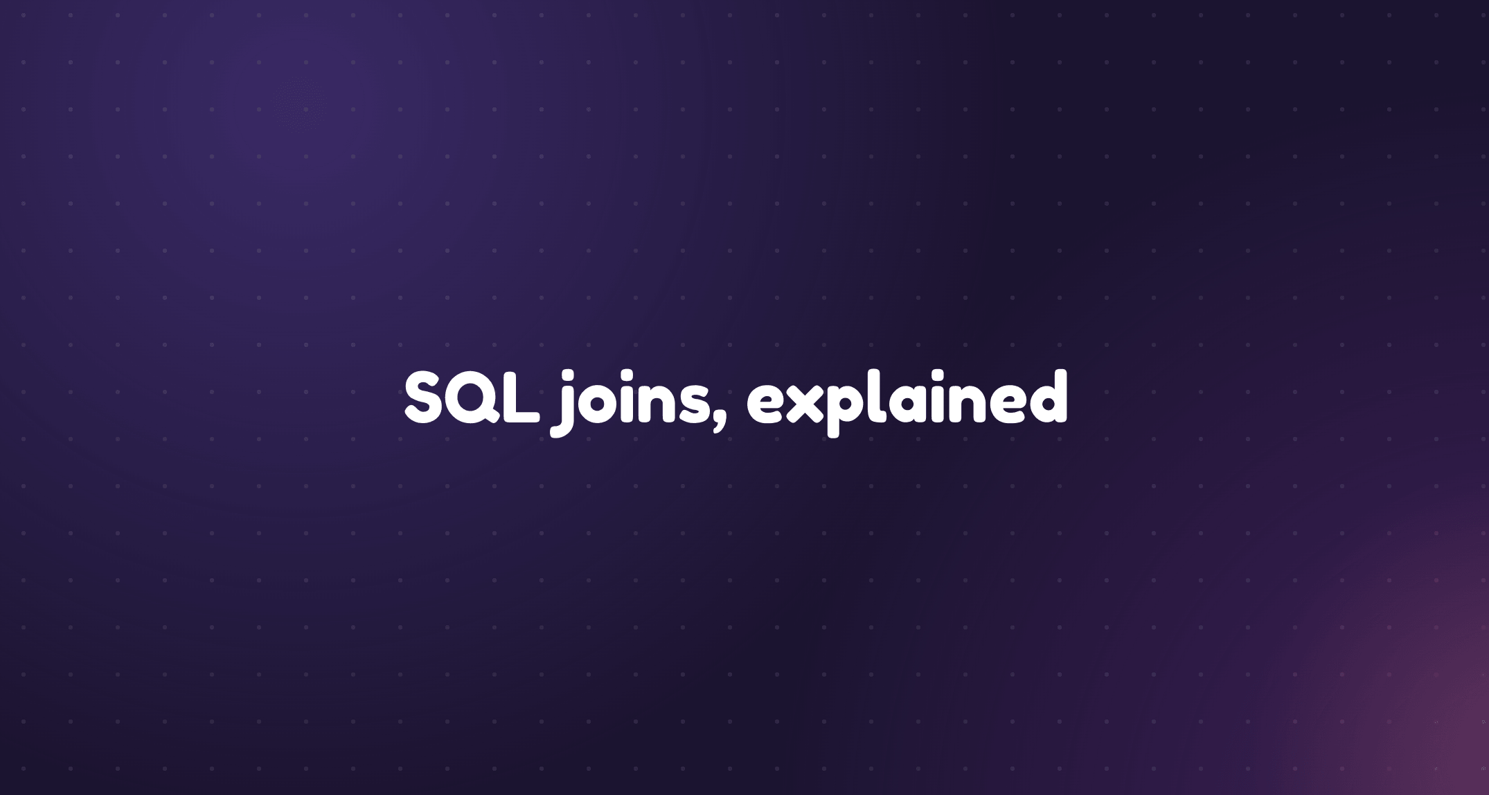 Two database tables side by side with lines connecting matching rows, and the joined result set below them